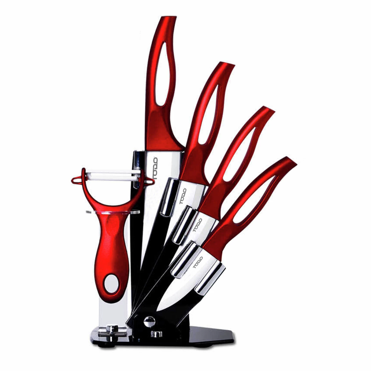 Coupon 🥰 TODO 5 Pcs Ceramic Knife And Peeler Set W/ Knive Stand Red - To Australia 🎉 1 Coupon 🥰 TODO 5 Pcs Ceramic Knife And Peeler Set W/ Knive Stand Red - To Australia 🎉