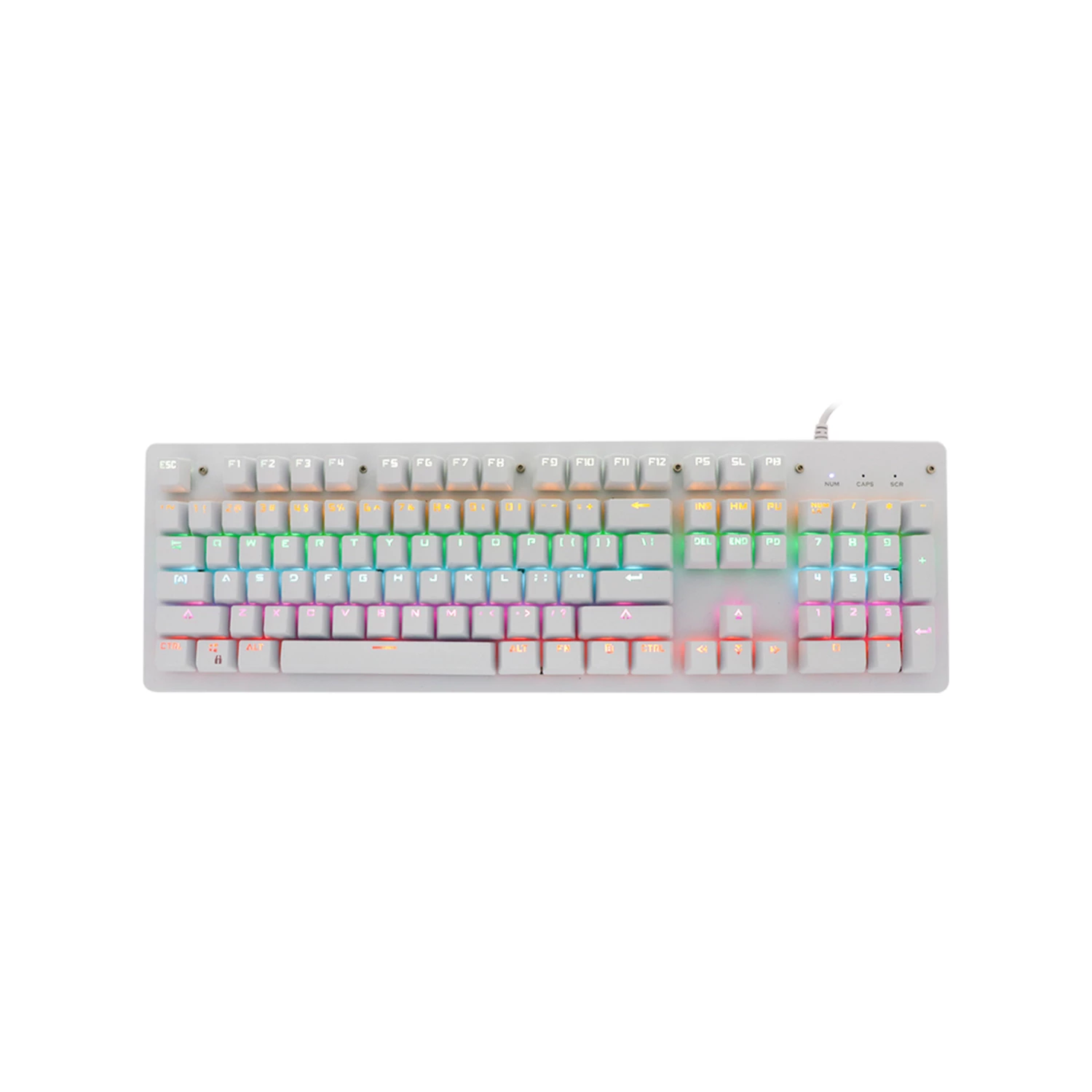 Best Sale 😀 Australia Only - Todo Mechanical Gaming Keyboard Linear Blue Switch 104 Key USB - White 😀 3 Best Sale 😀 Australia Only - Todo Mechanical Gaming Keyboard Linear Blue Switch 104 Key USB - White 😀 - Image 3