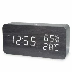 Flash Sale 😀 Australia Sale - TODO Digital LED Alarm Clock W/ Temperature Display + Control APP - Black 🔥