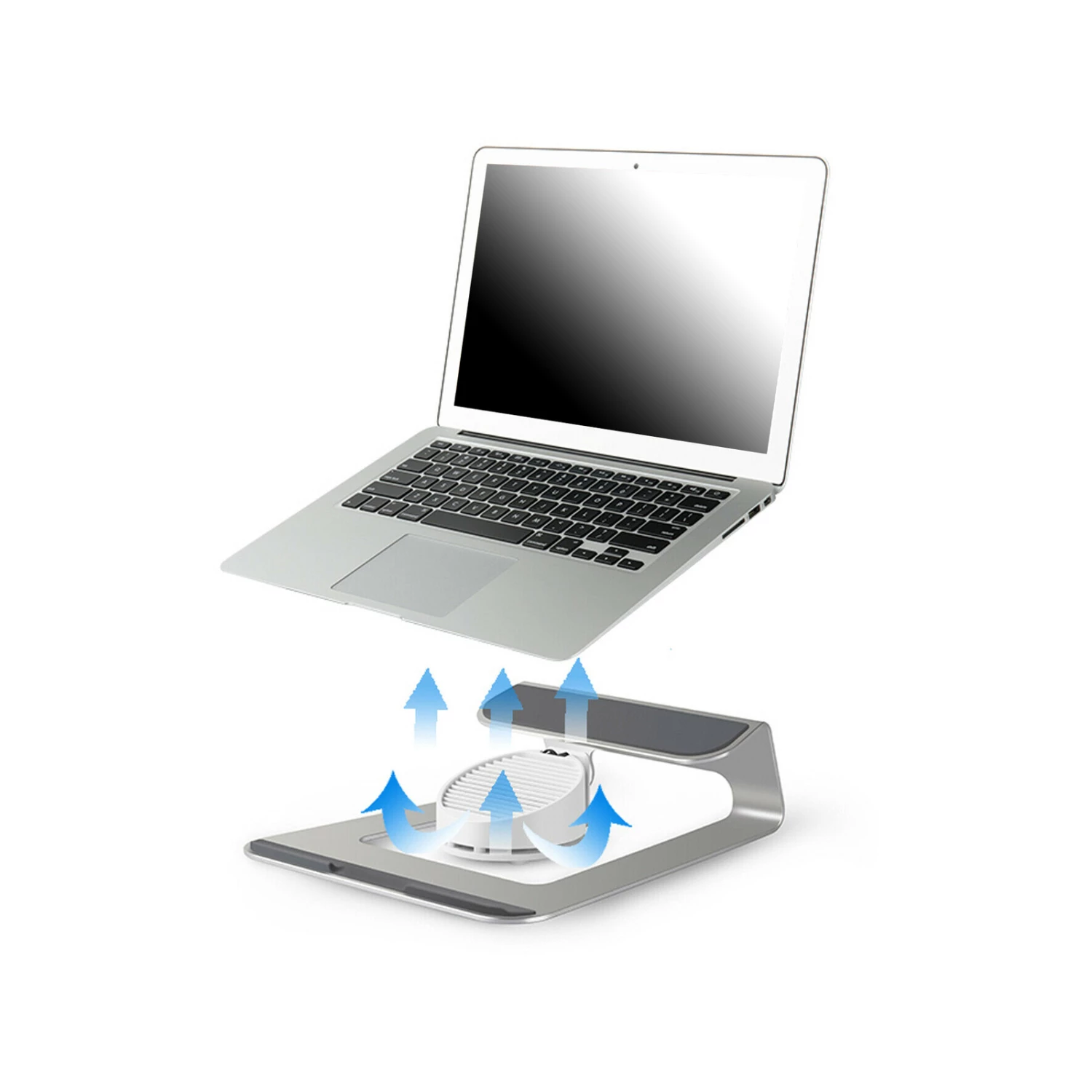 Cheapest 🥰 Australia Sale - TODO 11" - 15" Aluminium Alloy Laptop Stand W/ Cooling Fan - Silver 🥰 3 Cheapest 🥰 Australia Sale - TODO 11" - 15" Aluminium Alloy Laptop Stand W/ Cooling Fan - Silver 🥰 - Image 3