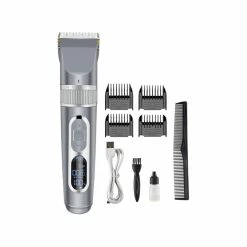 Wholesale 🎉 Australia Only - Todo Cordless Hair Clipper Beard Trimmer LCD Display 3.7V 2000mAh Rechargeable Silver 🛒