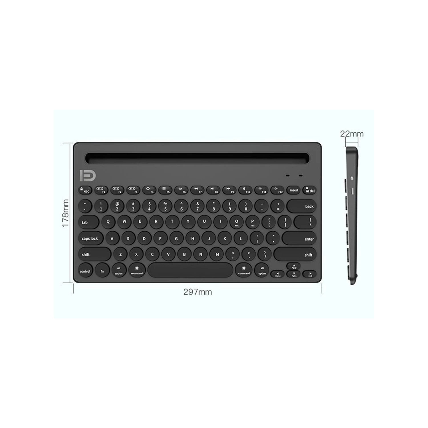 Brand new 👍 Australia Only - Todo Rechargeable Wireless Bluetooth Keyboard Tablet Mount Holder - Black 💯 5 Brand new 👍 Australia Only - Todo Rechargeable Wireless Bluetooth Keyboard Tablet Mount Holder - Black 💯 - Image 5