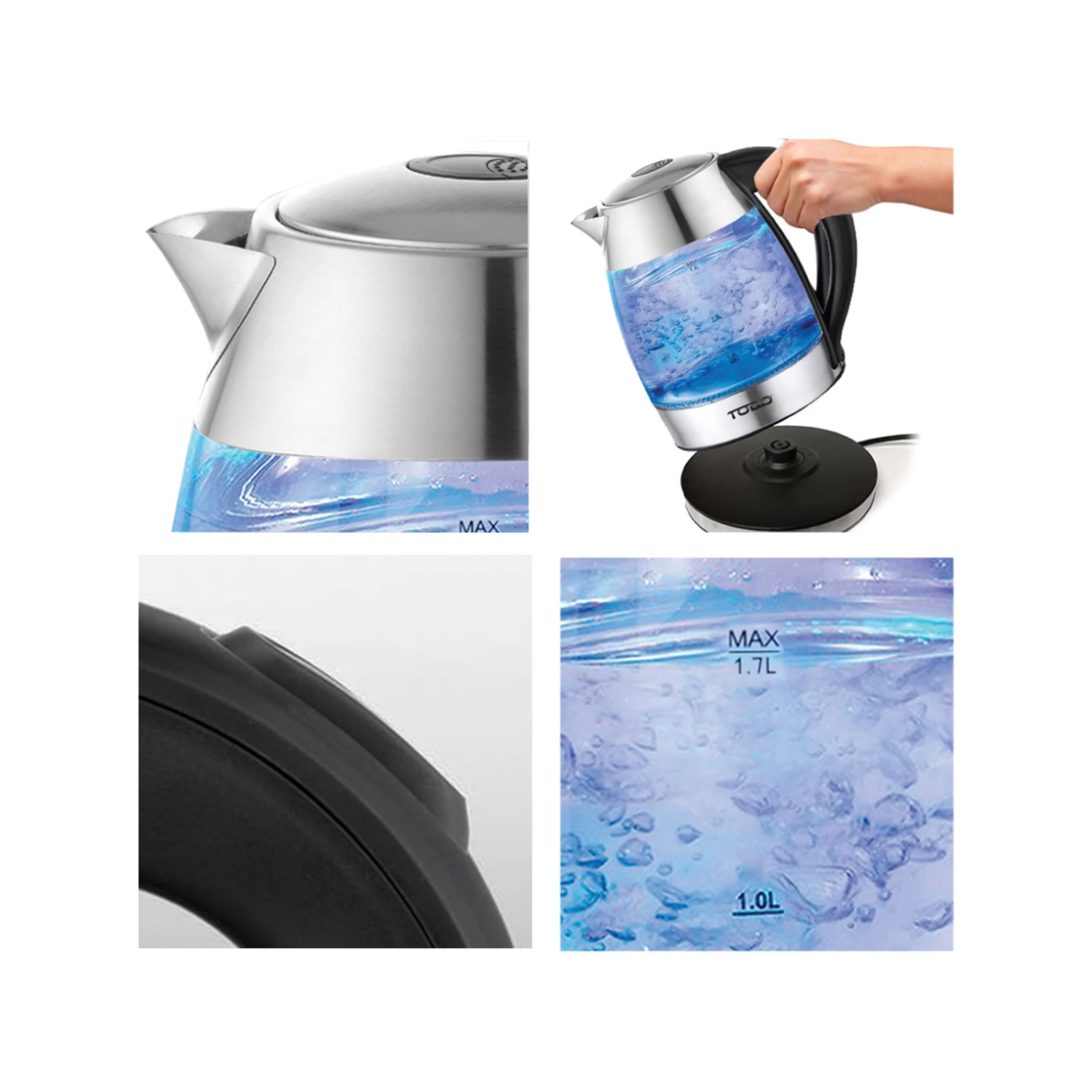 Best reviews of ๐งจ TODO 2200W 1.7L Electric Cordless Kettle Dual Wall Glass Stainless Steel Silver - To Australia ๐ 2 Best reviews of ๐งจ TODO 2200W 1.7L Electric Cordless Kettle Dual Wall Glass Stainless Steel Silver - To Australia ๐ - Image 2