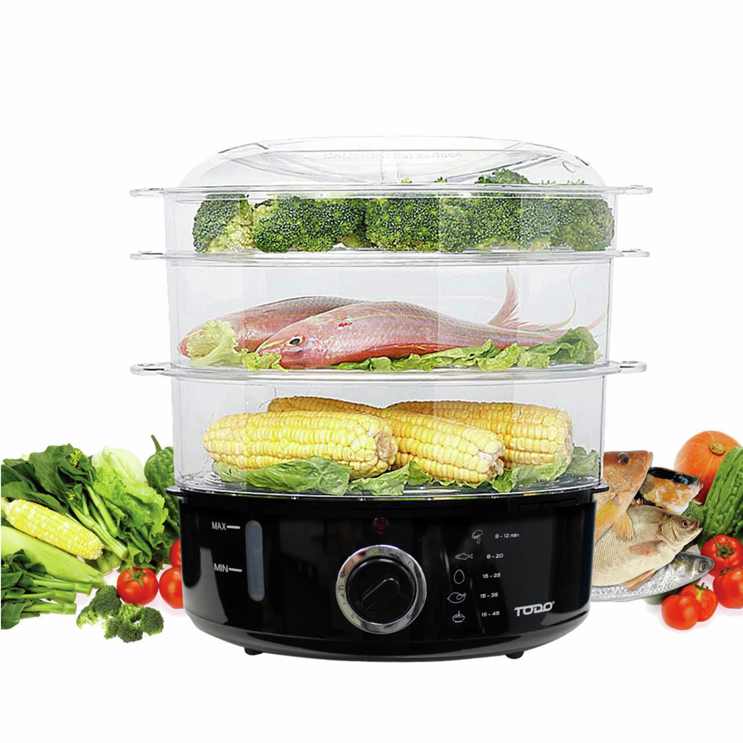 Best Sale ๐ฅ TODO 800W 9L Electric Steam Cooker Steamer 3 Tray Black - To Australia ๐ฏ 1 Best Sale ๐ฅ TODO 800W 9L Electric Steam Cooker Steamer 3 Tray Black - To Australia ๐ฏ