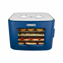 Coupon 🧨 TODO 400W Food Dehydrator Stainless Steel Interior - Navy Blue - To Australia 👍