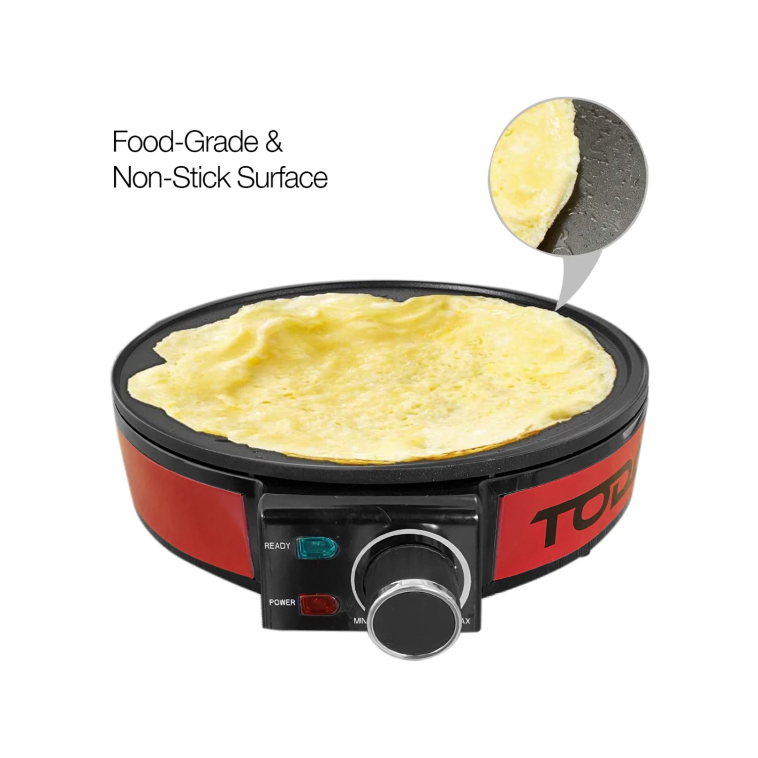 Flash Sale โญ TODO 1400W Electric Crepe Maker Pancake Pan Red - To Australia ๐ 3 Flash Sale โญ TODO 1400W Electric Crepe Maker Pancake Pan Red - To Australia ๐ - Image 3