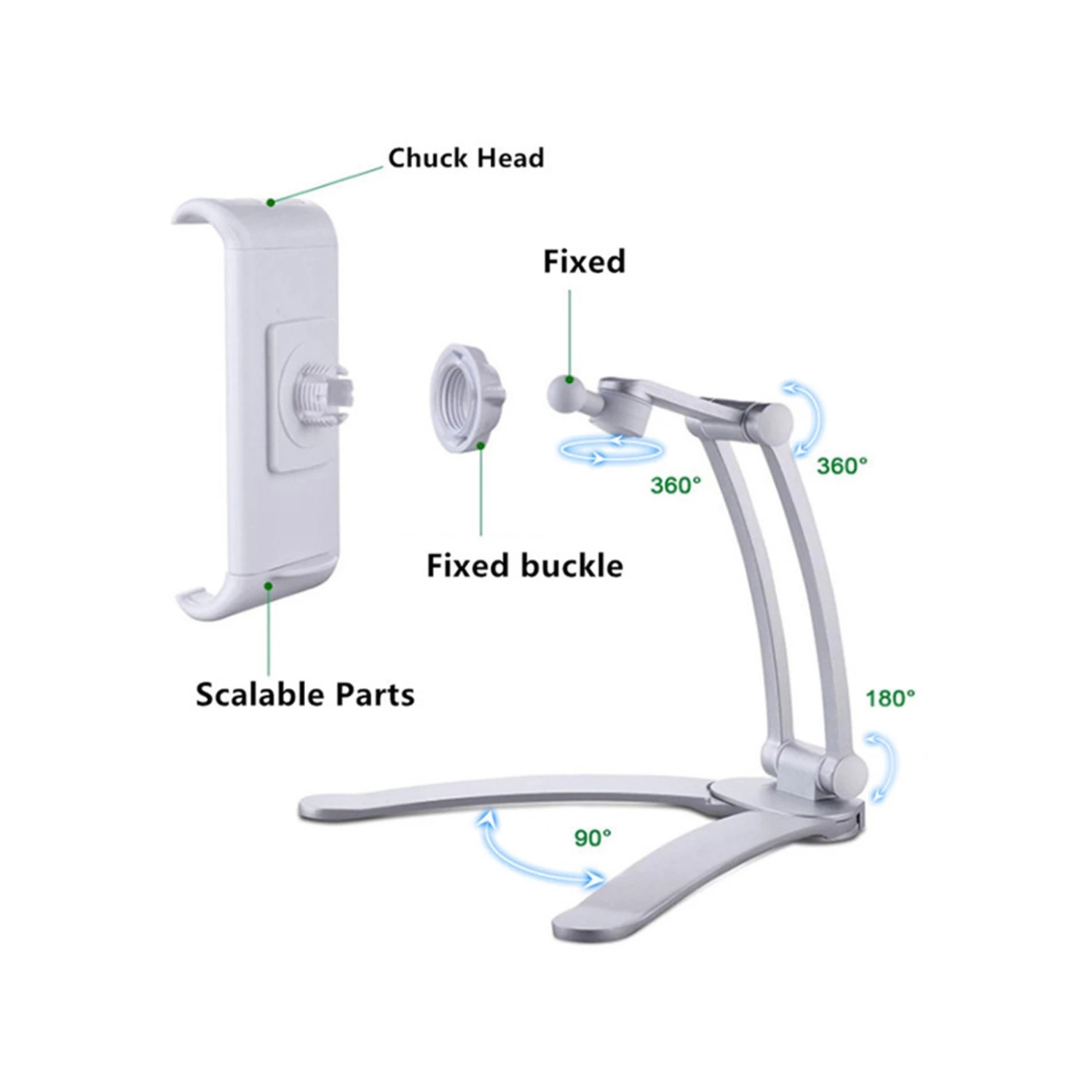 Hot Sale 💯 TODO 5" - 10.5" Aluminium Alloy Foldable Mobile Phone / Tablet Stand Mount Silver - To Australia 😀 3 Hot Sale 💯 TODO 5" - 10.5" Aluminium Alloy Foldable Mobile Phone / Tablet Stand Mount Silver - To Australia 😀 - Image 3