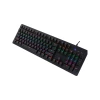 Deals ❤️ Australia Sale - Todo Mechanical Gaming Keyboard Linear Blue Switch 104 USB - Black 🌟