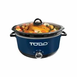 Todo Online Shop 25 Best deal ✔️ TODO 260W 3.5L Stainless Steel Slow Cooker W/ Ceramic Bowl Blue - To Australia ⭐