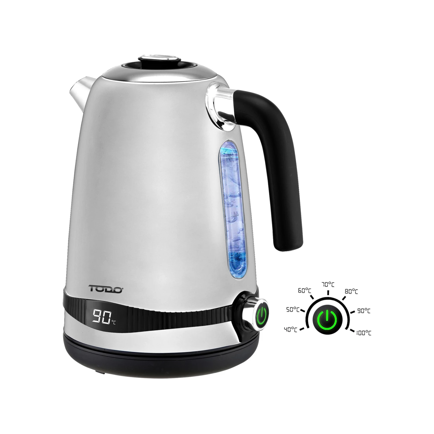 Wholesale 🛒 Australia Sale - TODO 2200W 1.7L Stainless Steel Electric Cordless Kettle Silver ❤️ 2 Wholesale 🛒 Australia Sale - TODO 2200W 1.7L Stainless Steel Electric Cordless Kettle Silver ❤️ - Image 2