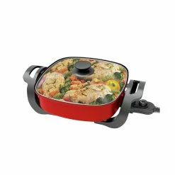 Buy 🤩 Australia Only - TODO 1500W Electric Frying Pan Skillet Red 🛒