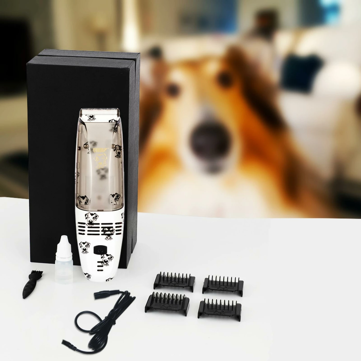 Budget 🥰 Australia Only - Todo Rechargeable Vacuum Pet Clipper Grooming Kit Trimmer White 🥰 3 Budget 🥰 Australia Only - Todo Rechargeable Vacuum Pet Clipper Grooming Kit Trimmer White 🥰 - Image 3