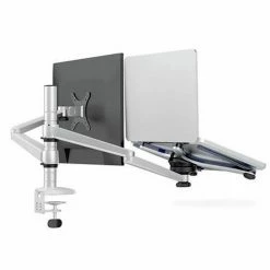 Deals ๐ Australia Only - TODO 10"- 15" Laptop + 14"- 27" Monitor Aluminium Bracket Stand Desk Mount Silver โค๏ธ