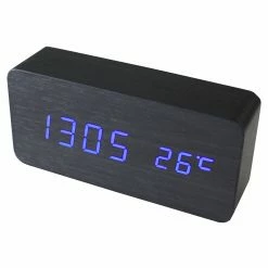 Best deal 😉 Australia Sale - TODO Digital Clock Blue LED 3 Alarm + Temperature Display - Black 😍