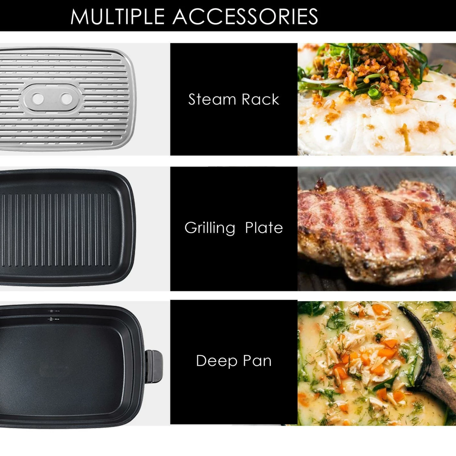 Top 10 ✨ TODO 1400W Multifunction Cooker Electric Grill Pan Steamer Blue - To Australia ✨ 8 Top 10 ✨ TODO 1400W Multifunction Cooker Electric Grill Pan Steamer Blue - To Australia ✨ - Image 8