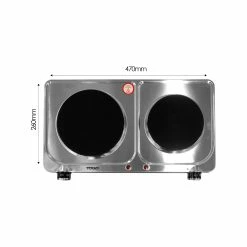 Hot Sale 👍 TODO 2250W Twin Hotplate Electric Cooktop Stainless Steel Silver - To Australia 🛒 10 Hot Sale 👍 TODO 2250W Twin Hotplate Electric Cooktop Stainless Steel Silver - To Australia 🛒 -Todo Online Shop cbb3a1a96c1c43b094a5c0d68f7003c0