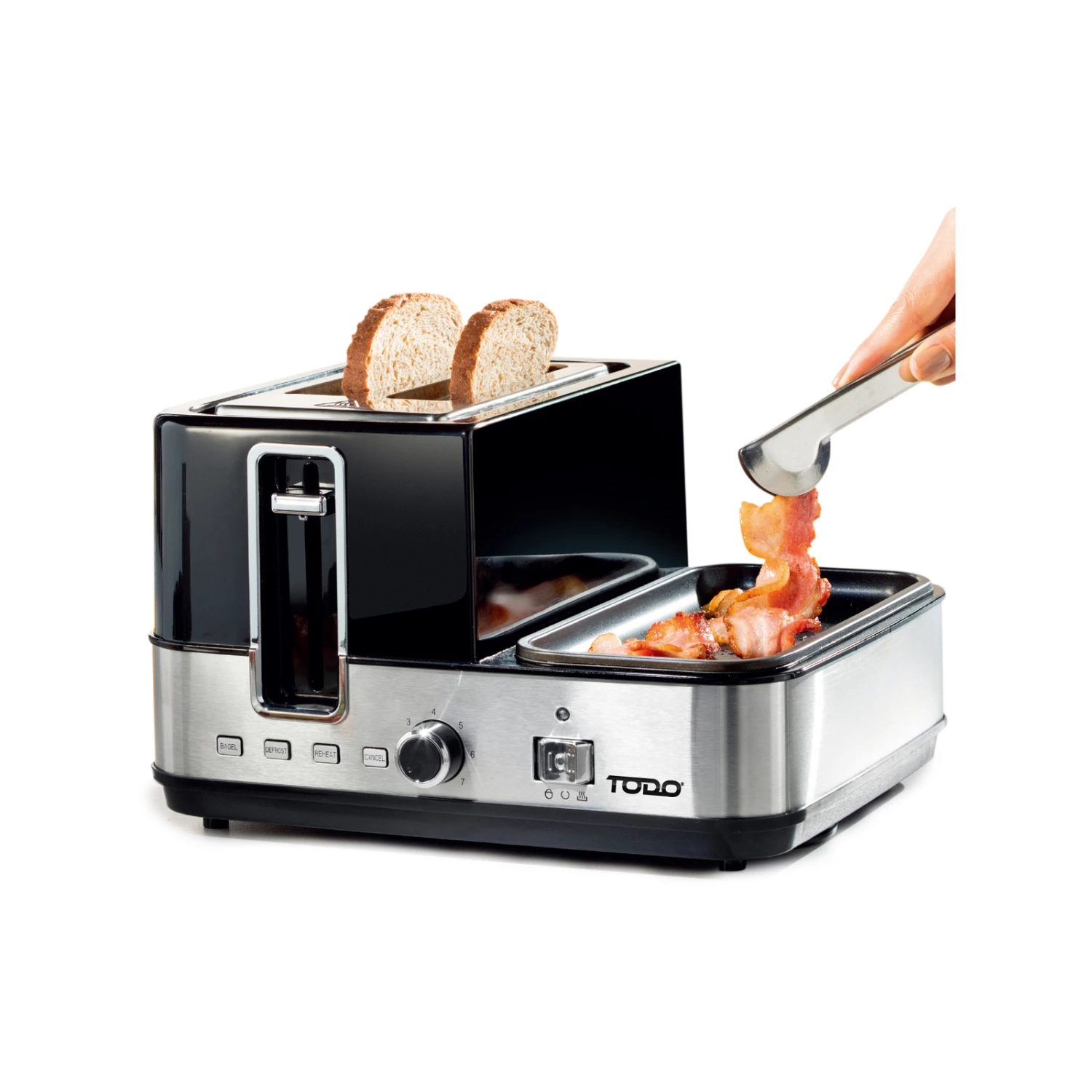 Discount ✔️ TODO 1400W Breakfast Master Toaster Egg Cooker Grill Plate Silver - To Australia 💯 2 Discount ✔️ TODO 1400W Breakfast Master Toaster Egg Cooker Grill Plate Silver - To Australia 💯 - Image 2