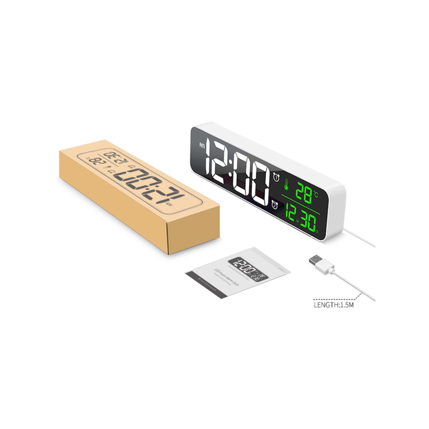Top 10 ๐ Australia Only - TODO LED Digital Alarm Clock + Temperature Display - White ๐ 2 Top 10 ๐ Australia Only - TODO LED Digital Alarm Clock + Temperature Display - White ๐ - Image 2