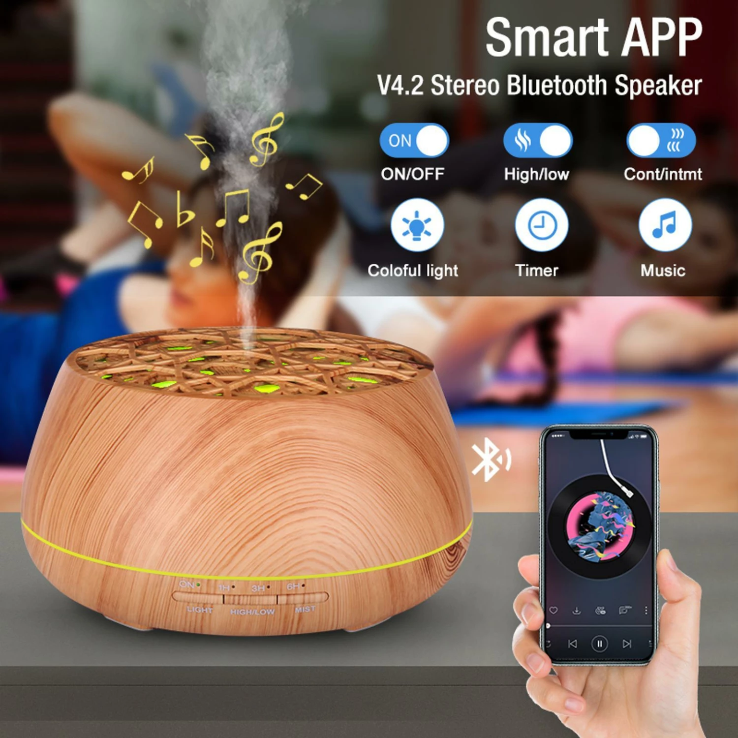 Outlet 😉 Australia Only - TODO 400ml Humidifier Aromatherapy Diffuser Bluetooth Speaker + APP 🎉 2 Outlet 😉 Australia Only - TODO 400ml Humidifier Aromatherapy Diffuser Bluetooth Speaker + APP 🎉 - Image 2